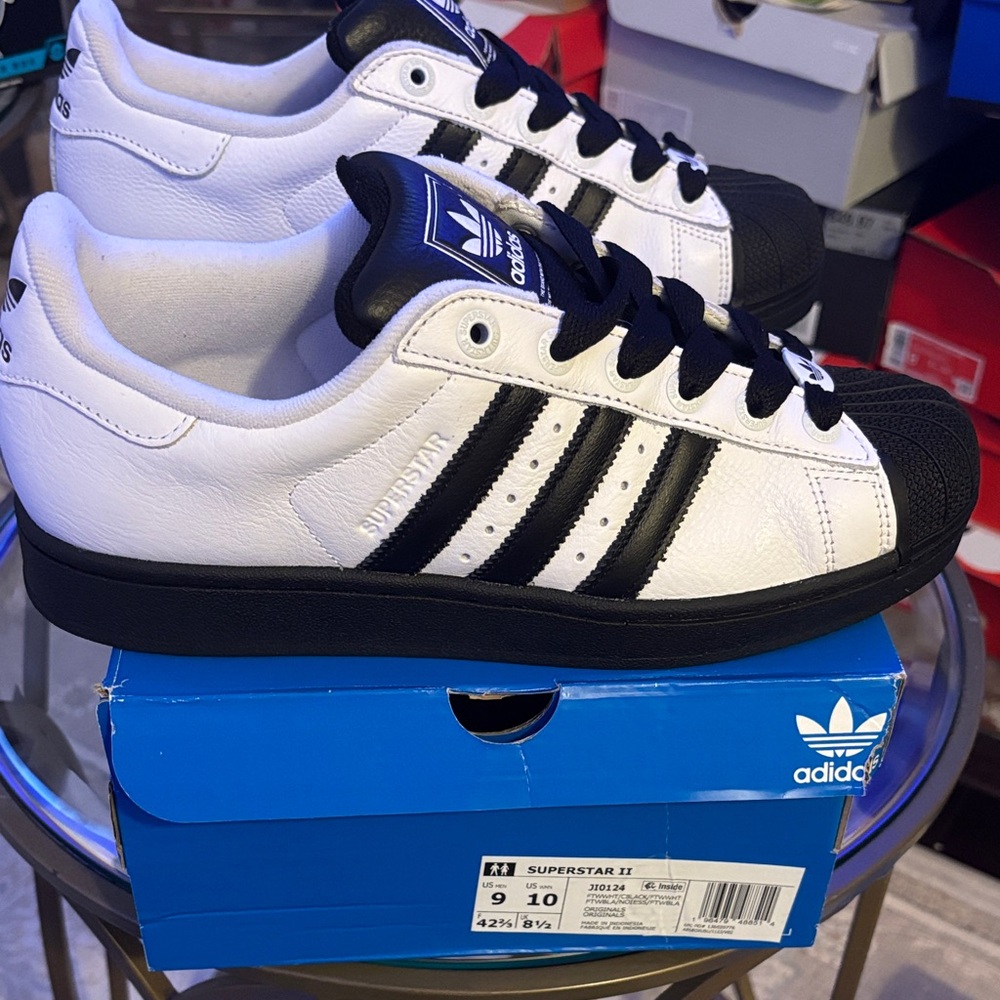 Adidas Superstar White Black White JI0124 Women’s  (See Shoe Box)